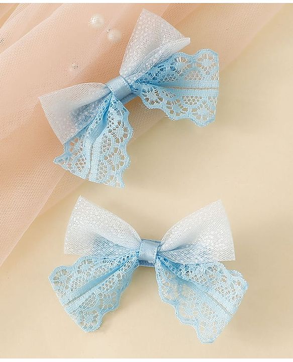 Babyhug Free Size Bow & Butterfly Clips - White