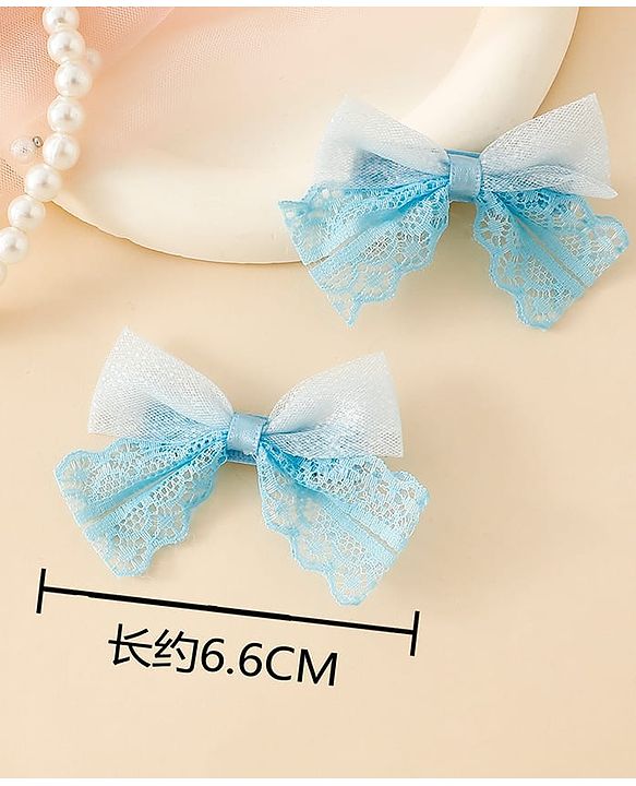 Babyhug Free Size Bow & Butterfly Clips - White