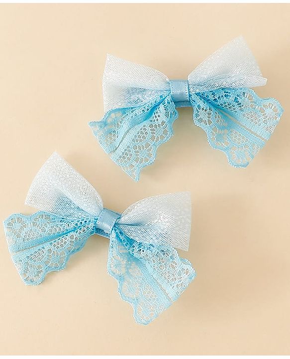Babyhug Free Size Bow & Butterfly Clips - White