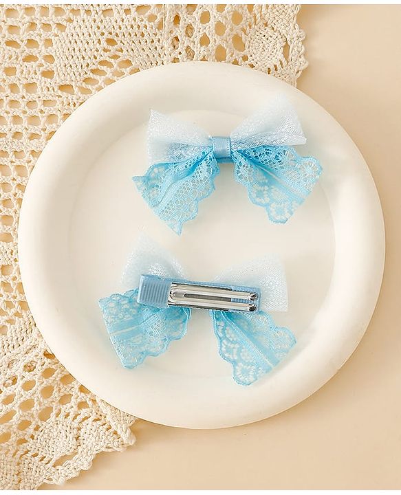 Babyhug Free Size Bow & Butterfly Clips - White