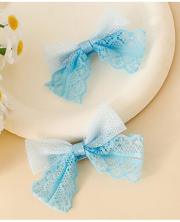 Babyhug Free Size Bow & Butterfly Clips - White