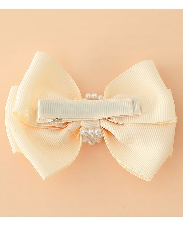 Pine Kids Bow & Butterfly Hair Clips Free Size -Beige