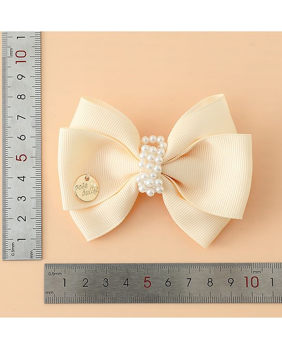 Pine Kids Bow & Butterfly Hair Clips Free Size -Beige