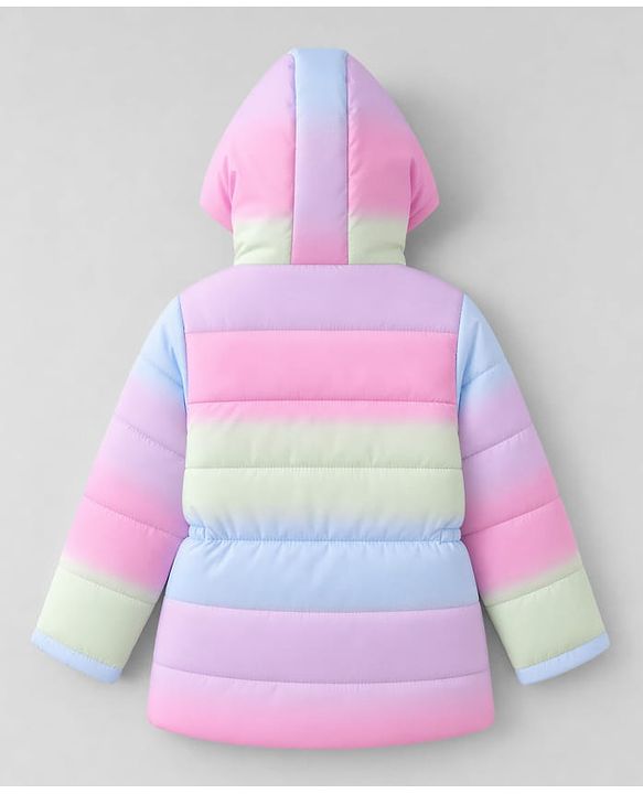 Pine Kids Woven Hooded Jacket with Full Sleeves - Pink