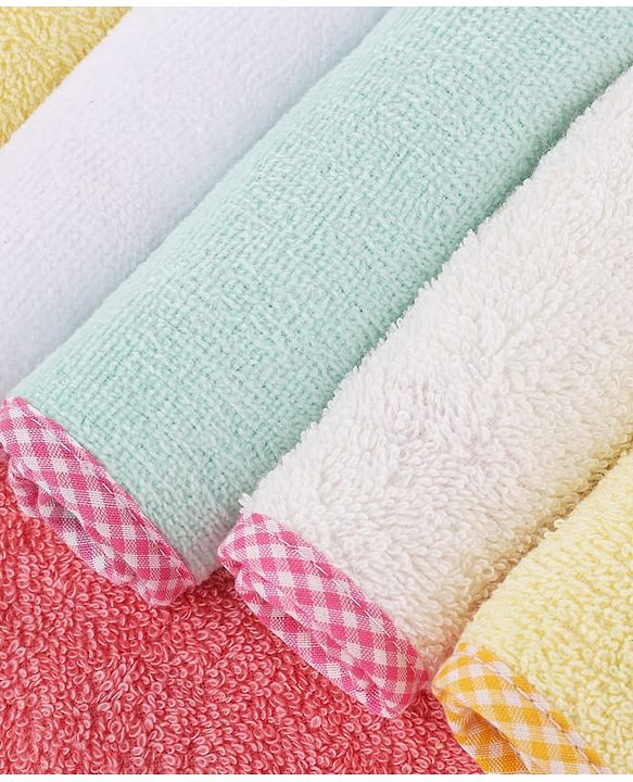 Babyhug Terry Woven Hand & Face Towel Pack of 6 L 25 X B 25 cm - Multicolor