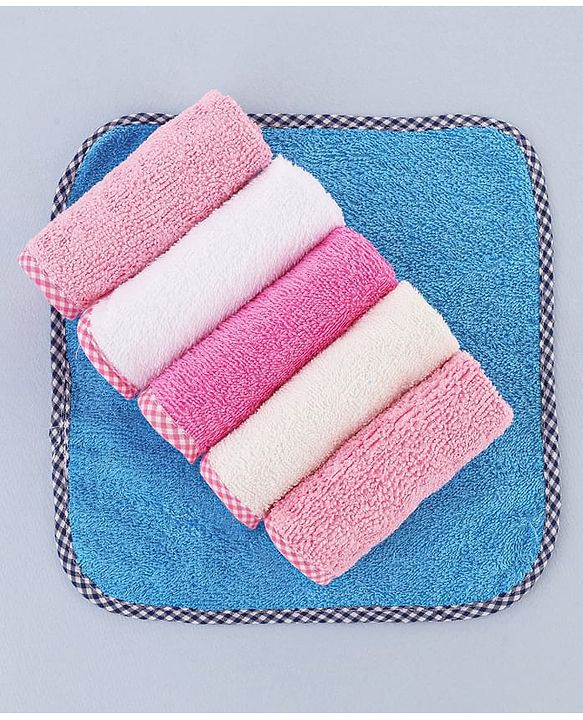Babyhug Terry Woven Hand & Face Towel Pack of 6 L 25 X B 25 cm - Multicolor