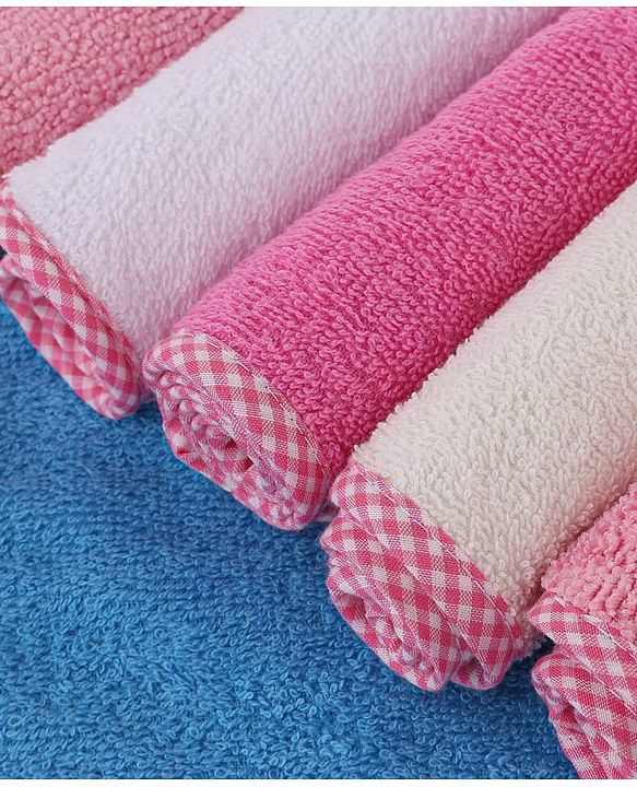 Babyhug Terry Woven Hand & Face Towel Pack of 6 L 25 X B 25 cm - Multicolor