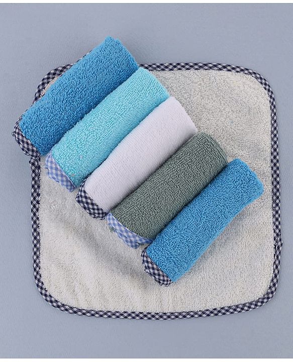 Babyhug Terry Woven Hand & Face Towel Pack of 6 L 25 X B 25 cm - Multicolor