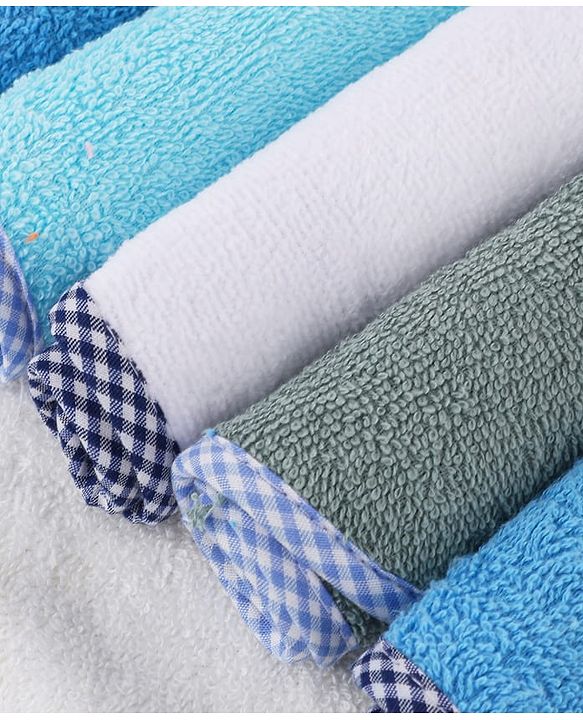 Babyhug Terry Woven Hand & Face Towel Pack of 6 L 25 X B 25 cm - Multicolor