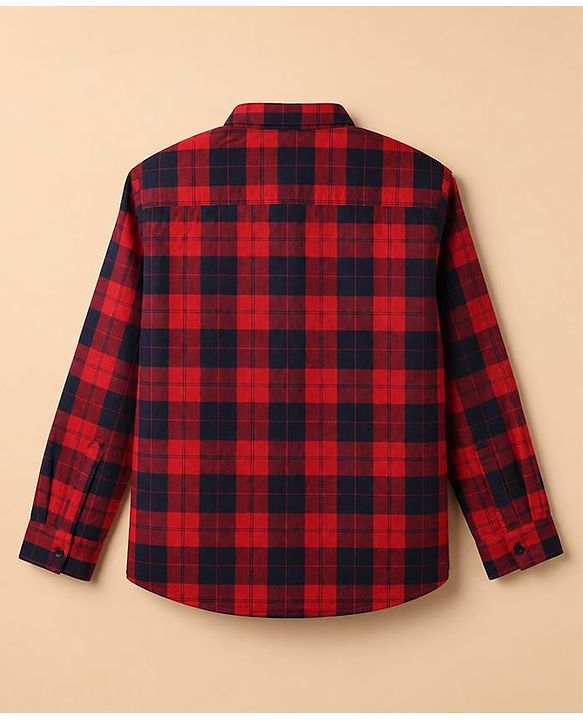 Pine Kids 100% Cotton Woven Full Sleeves Shirts with T-Shirt & Best Together As One Team Text Print - Orange