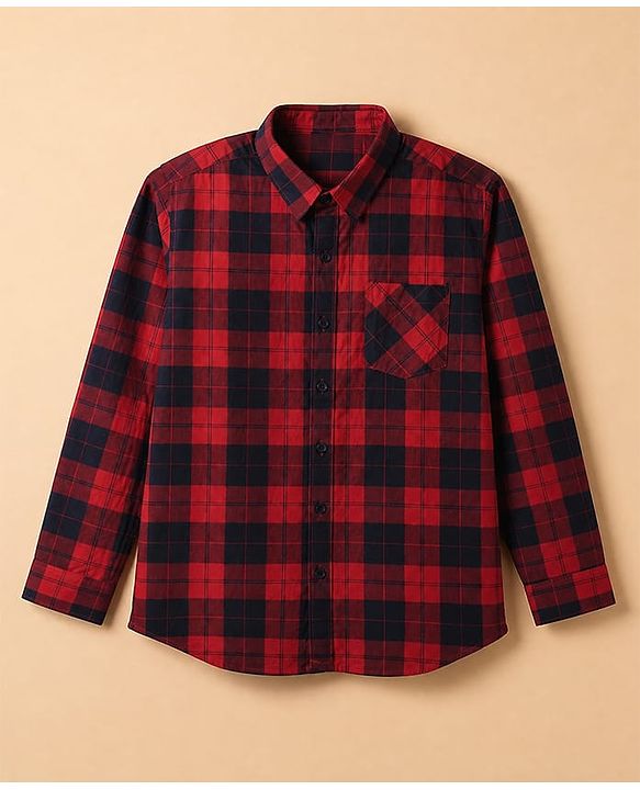Pine Kids 100% Cotton Woven Full Sleeves Shirts with T-Shirt & Best Together As One Team Text Print - Orange