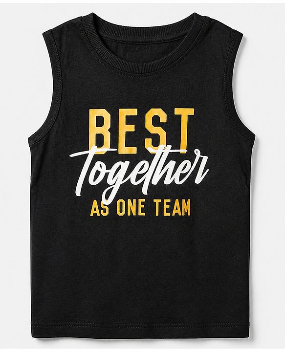 Pine Kids 100% Cotton Woven Full Sleeves Checks Shirts and T-Shirt With Best Together As One Team Text Print - Orange
