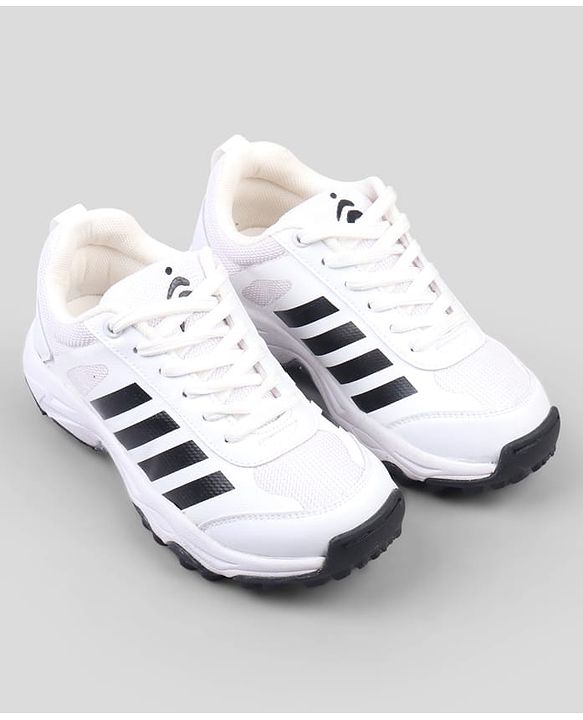 Pine Active Lace Closure Cricket Shoes - White & Black