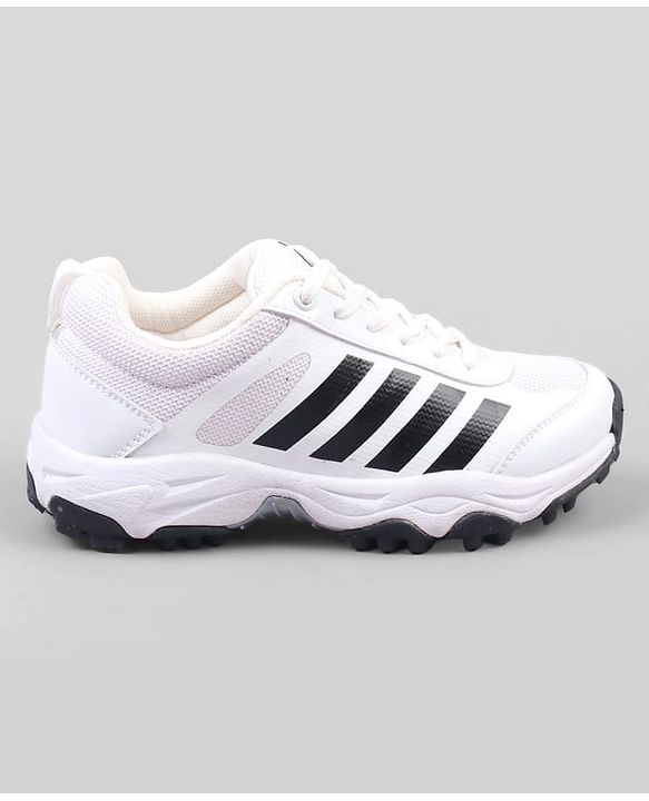 Pine Active Lace Closure Cricket Shoes - White & Black
