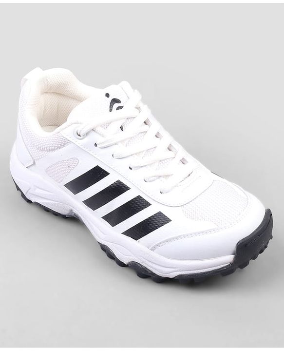 Pine Active Lace Closure Cricket Shoes - White & Black