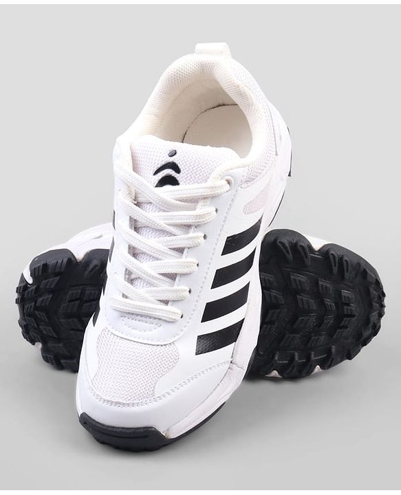 Pine Active Lace Closure Cricket Shoes - White & Black