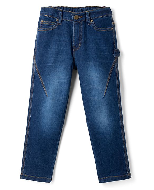 Pine Kids Woven Full Length Denim Jeans - Navy Blue