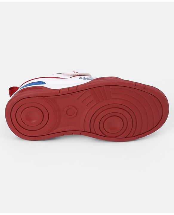 Pine Kids Velcro Closure Casual Shoes With Be Cool Text Print - White