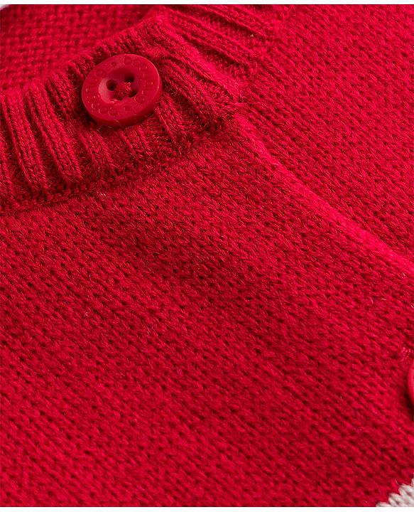 Babyhug Knit Full Sleeves Colour Block Striped Sweater Set -Royal Blue