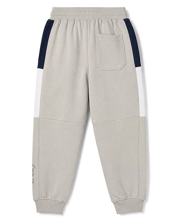Pine Kids Knit Full Length Cut N Sew Text Printed Lounge Pant - Light Grey