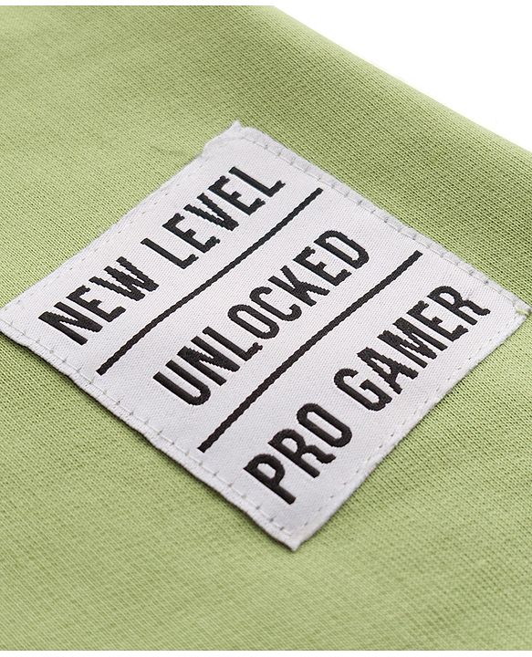 Pine Kids Knit Full Length Cut N Sew Lounge Pant With Patch & Pockets - Olive Green