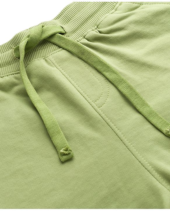 Pine Kids Knit Full Length Cut N Sew Lounge Pant With Patch & Pockets - Olive Green