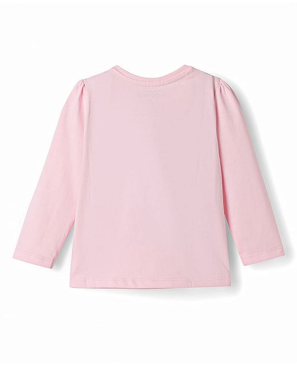 Babyhug Disney Single Jersey Knit Full Sleeves T-Shirt & Pyjama Nightsuit with Minnie Mouse Graphics - Pink