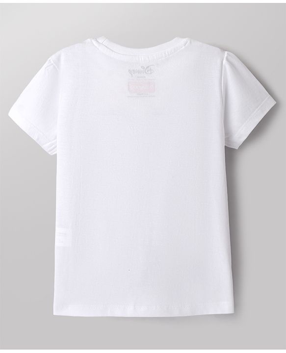 Babyhug Disney Single Jersey Knit Half Sleeves T-Shirt & Shorts Night Suit with Marie Graphics - White & Pink