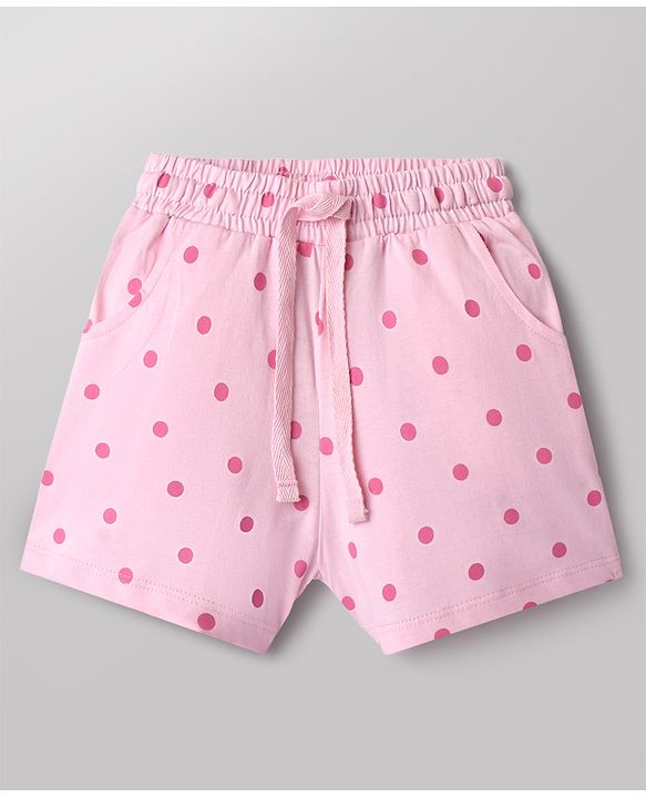 Babyhug Disney Single Jersey Knit Half Sleeves T-Shirt & Shorts Night Suit with Marie Graphics - White & Pink