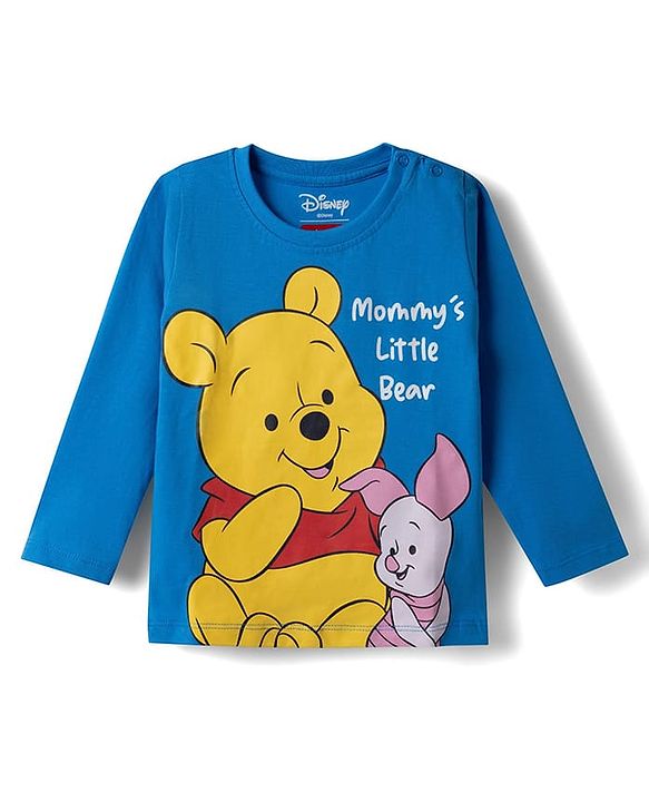 Babyhug Disney Single Jersey Knit Full Sleeves T-Shirt & Pajama Night Suit Winnie & Friends Graphics Pack of 2 - Navy