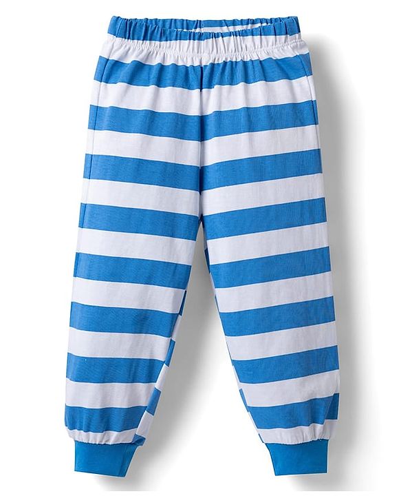 Babyhug Disney Single Jersey Knit Full Sleeves T-Shirt & Pajama Night Suit Winnie & Friends Graphics Pack of 2 - Navy