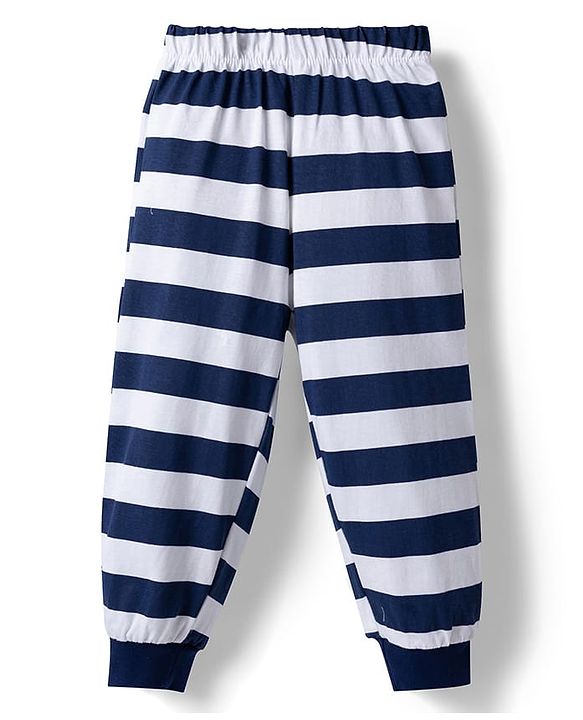 Babyhug Disney Single Jersey Knit Full Sleeves T-Shirt & Pajama Night Suit Winnie & Friends Graphics Pack of 2 - Navy