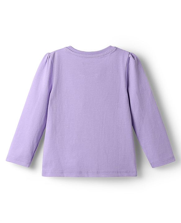 Babyhug Disney Single Jersey Knit Full Sleeves Winnie the Pooh Graphics T-Shirt & Pyjama Night Suit - Lavender