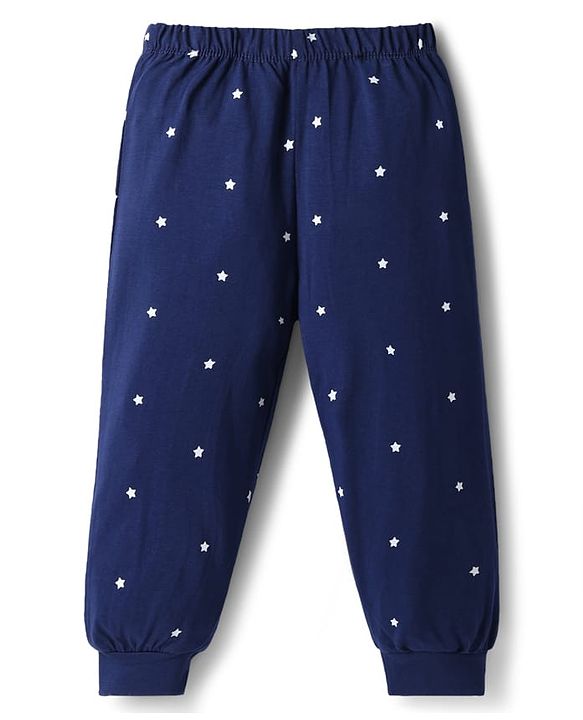 Babyhug Disney 100% Cotton Knit Full Sleeves T-Shirt & Pyjama Night Suit With Mickey Mouse Graphic - Multicolor
