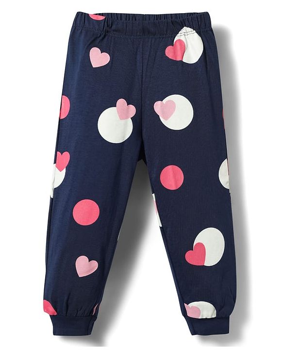Babyhug Disney 100% Cotton Knit Full Sleeves T-Shirt & Pyjama Night Suit With Minnie Mouse Graphic - Multicolor