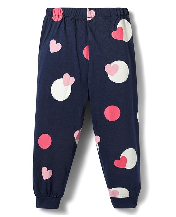 Babyhug Disney 100% Cotton Knit Full Sleeves T-Shirt & Pyjama Night Suit With Minnie Mouse Graphic - Multicolor