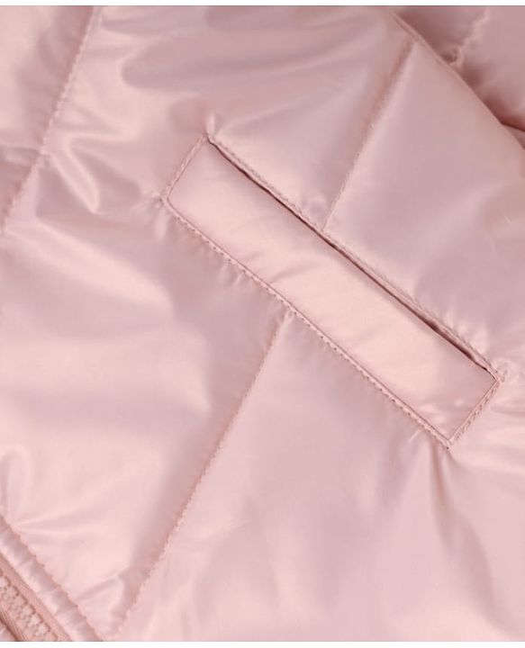 Pine Kids Woven Full Sleeves Solid Colour Padded Jacket - Pink