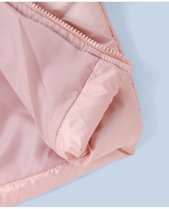 Pine Kids Woven Full Sleeves Solid Colour Padded Jacket - Pink