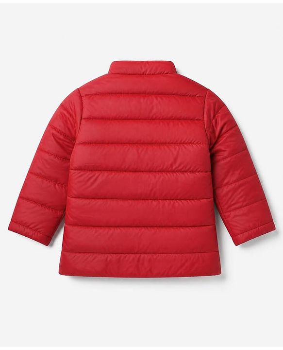 Pine Kids Woven Full Sleeves Padded Quilted Winter Jacket - Red