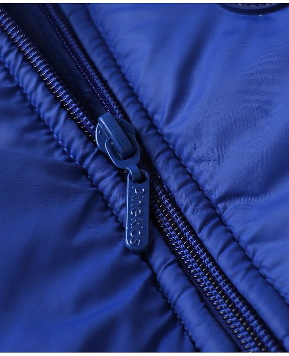 Pine Kids Woven Full Sleeves Padded Hooded Winter Jacket - Royal Blue