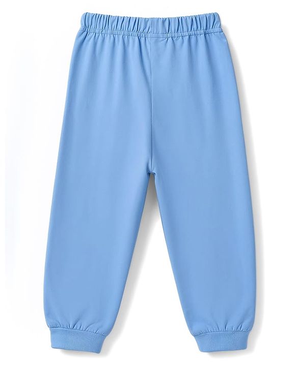 Babyhug 100% Cotton Knit Full Sleeves Co-Ords T-Shirt & Pyjama Night Suit with Doctor Theme Print - Blue