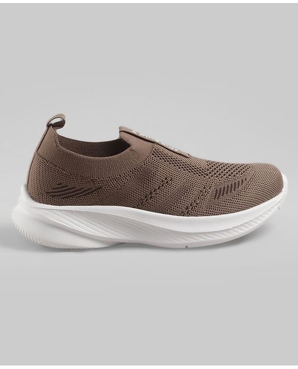 Pine Kids Slip On Sneaker Shoes With Logo Design - Grey