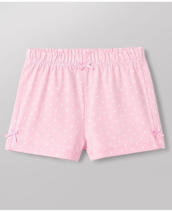 Babyhug 100% Cotton Knit Half Sleeves Kitty Printed T-Shirt & Shorts Night Suit With Bow Applique - Pink
