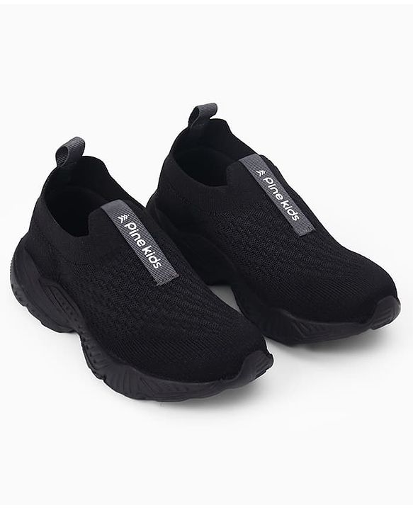 Pine Kids Slip On Sneaker Shoes - Black