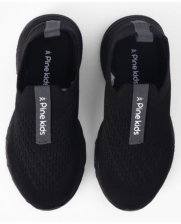 Pine Kids Slip On Sneaker Shoes - Black