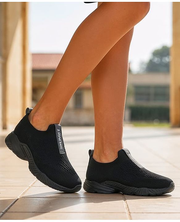 Pine Kids Slip On Sneaker Shoes - Black
