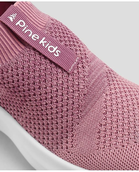 Pine Kids Slip On Sneaker Shoes With Logo Design - Pink