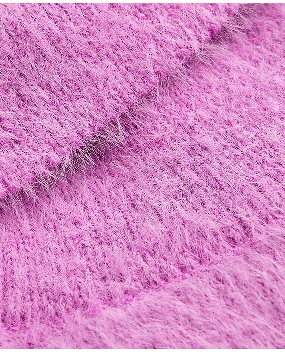 Babyhug Knitted Full Sleeves Pullover with Star Embroidery - Pink