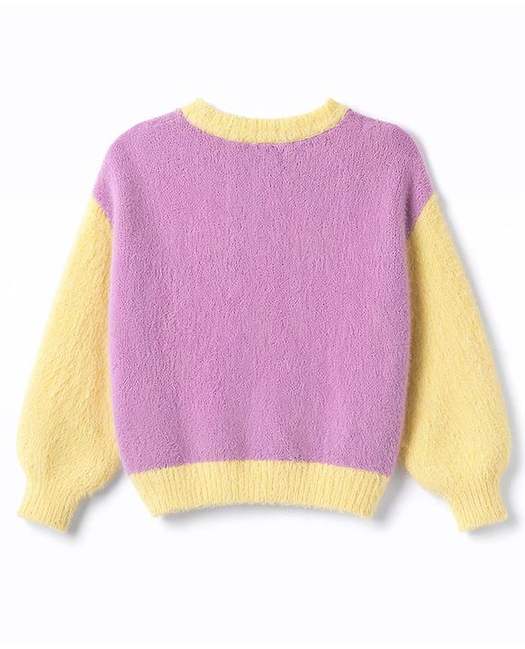 Babyhug Knitted Full Sleeves Sweatshirt & Pant Winter Wear Suit With Floral Print - Pink