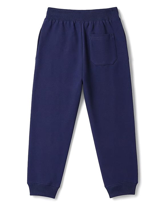 Pine Kids Knit Full Length Game Pad & Text Printed Lounge Pant with Pockets- Navy